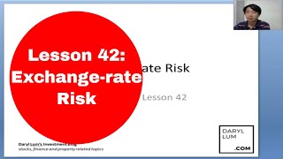 Lesson 42 Exchangerate Risk [upl. by Aubrette]