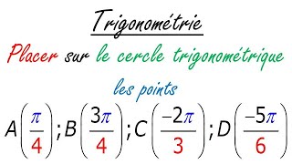 Comment placer les abscisses curvilignes sur le cercle trigonométrique [upl. by Cassandry]