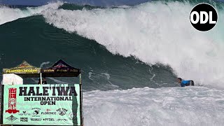 MASSIVE Swell For the Haleiwa International Pro Today  Round 1 High Scores and Highlights [upl. by Base]