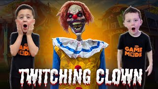 Twitching Clown Animatronic Spirit Halloween  Unbox Setup Halloween Animatronic [upl. by Naud465]