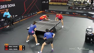 NingZhang vs ChenWang  XD Final  WTT Feeder Doha 2024 [upl. by Ivanah460]