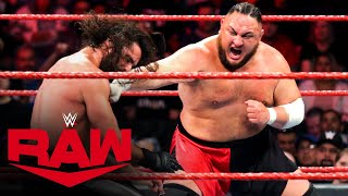 Kevin Owens Samoa Joe amp Viking Raiders vs Seth Rollins Murphy amp AOP Raw Feb 10 2020 [upl. by Jon742]