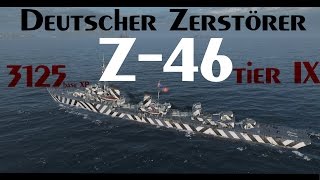 Z46  4 kills 216k damage  World of Warships [upl. by Koziarz]