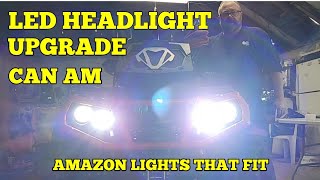 UPGRADE YOUR HEADLIGHTS TO LED CAN AM OUTLANDER AUXITO H119005 [upl. by Maris]