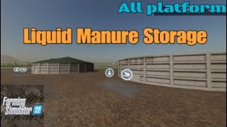 Liquid Manure Storage  New mod for all platforms on FS22 [upl. by Kcirnek307]