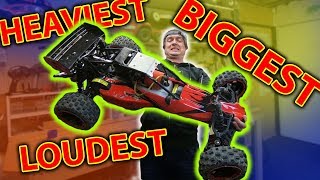 Dirt Cheap MASSIVE Petrol RC Car RIP HEADPHONE USERS Rovan 29cc Baja [upl. by Naened983]