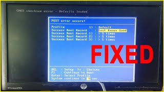 CMOS checksum error  Defaults LoadedPOST error occurs HOW TO FIX CMOS CHECKSUM ERROR [upl. by Llecrad]