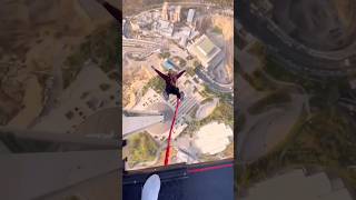 Extreme Bungee Jumping Without Rope😱shorts [upl. by Krystin]