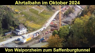 Ahrtalbahn im Oktober 2024  Bauarbeiten zwischen der Bunten Kuh amp Mayschoß Fotos [upl. by Saudra]