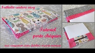 Voici le tutoriel simplifié du porte chéquier avec porte monnaie [upl. by Dalt862]