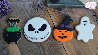 Galletas de Halloween 🎃 Jack Skellington I Biscuiți de Halloween  Priscilas Cookies [upl. by Addie]