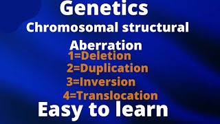 Chromosomal Aberrationmutationstructural mutationurduhindi MscBsmedicalNursing NCRT neet [upl. by Anissej]