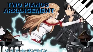 2 Pianos Cover Sword Art Online  All 4 Openings and Endings ソードアート・オンライン [upl. by Neellok]