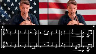 The Marines Hymn US Marine Corps Song  20 Patriotic Trumpet Duets [upl. by Laban]