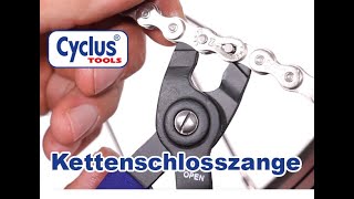 CYCLUS TOOLS® Kettenschlosszange  Kettenschloß öffnen und schließen [upl. by Ydisac]