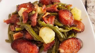 Ninja Combi Southern Smothered Green Beans with Potatoes amp Bacon Recipe In just 30min Comfort Food [upl. by Applegate]