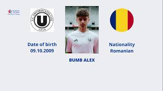 BUMB ALEX striker and forward CLUB Universitatea Cluj Academy U15 Romania [upl. by Herzen588]