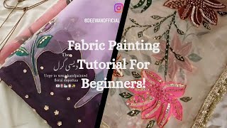 Class1 Easy shading technique  Fabric painting tutorial for beginners [upl. by Ariay]