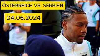 ÖSTERREICH vs SERBIEN Ankunft Mannschaftsbus [upl. by Eydnarb]