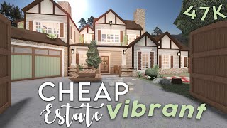 Cheap Vibrant Spring Family Estate  Bloxburg no advanced placing Speed Build [upl. by Karleen864]