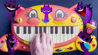 DURPLE THEME INCREDIBOX SPRUNKI  PHASE 12345 amp 6 ON A CAT PIANO [upl. by Ayahc]