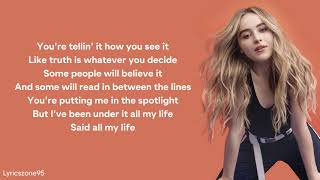 Sabrina Carpenter  Skin Lyrics [upl. by Ahcarb289]