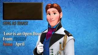 SING AS HANS  quotLove is an Open Doorquot with PurplyWater [upl. by Mayeda]