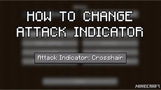 Minecraft How To Change Attack Indicator [upl. by Bovill732]