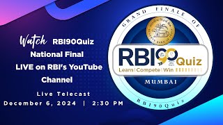 Grand Finale of RBI90Quiz live from Mumbai December 6 2024 at 230 PM [upl. by Zuliram]