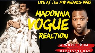 Madonna  Vogue Live at the MTV Awards 1990 REACTION VIDEO [upl. by Battiste258]