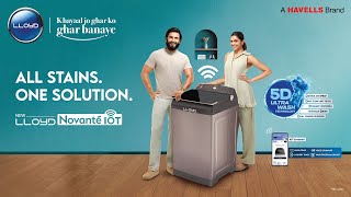 Lloyd Novante Washing Machine  IoT  5D Wash  Ranveer amp Deepika  Hindi  25 Sec [upl. by Ahon]