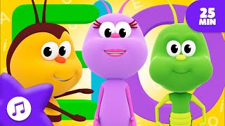 Learning at Home With Boogie Bugs Family Nursery Rhymes  Numbers Shapes Colors and More [upl. by Kempe710]