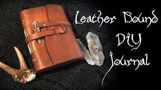 Easy DIY Leather Bound Journal [upl. by Orabla]