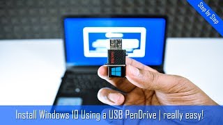 How to Install Windows 10 From USB Flash Drive Complete Tutorial [upl. by Akenom]