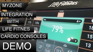 Myzone Integration With Life Fitness Cardio  Demo [upl. by Ateerys920]