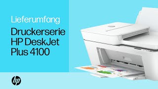 Drucker der HP DeskJet Plus 4100 Serie auspacken und einrichten  HP Drucker  HP Support [upl. by Uzziel]