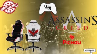 UNBOXING CADEIRA GAMER ASSASSINS CREED PICHAU [upl. by Barcot]