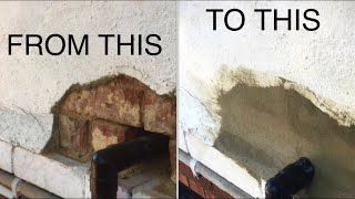 How to patch in render fill holes  plastering guru [upl. by Leonteen]