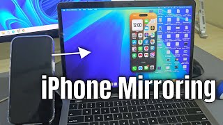 How to Control iPhone with Mac Using iPhone Mirroring App 2024 [upl. by Ayat]