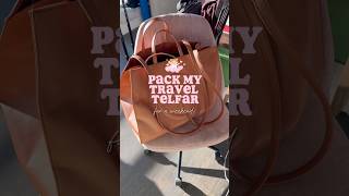 pack my travel telfar for a weekend travelvlog packwithme travelblogger blackgirltravel vlog [upl. by Sass]