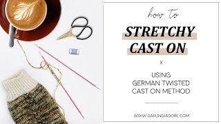 Knitting Help Stretchy Cast On In Knitting German Twist Cast On  How To Knit [upl. by Shabbir]