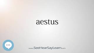 aestus Every English Word Pronounced 📕🔊🗣️😎✅ [upl. by Armin275]