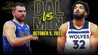 Dallas Mavericks vs Minnesota Timberwolves Full Game Highlights  October 5 2023  FreeDawkins [upl. by Inattyrb226]