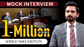 CSS Mock Interview  Muhammad Jawad  World Times Institute  Full Interview [upl. by Ylicis]