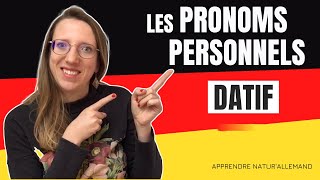 🇩🇪 LES PRONOMS PERSONNELS AU DATIF  MIR DIR IHM IHR UNS EUCH IHNEN en allemand [upl. by Haig]