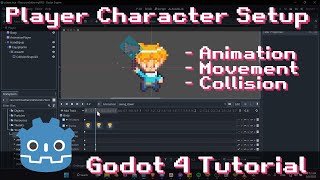 Making a Player Character with Animations Movement and Collisions  Godot 4 Tutorial [upl. by Buckingham887]