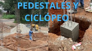 Pedestales y Excavación para CICLÓPEO CIMENTACIÓN Avance de obra [upl. by Auhoj]