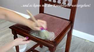 Stoffe mit Kreidefarbe anmalen ★ Der Test [upl. by Ralli]