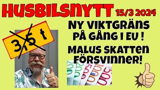 Extra Husbilsnytt Malus försvinner Kör 4 250 kg på Bkörkort och fler nyheter [upl. by Iormina]