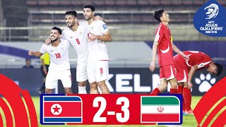 10man IR Iran triumph  DPR Korea  IR Iran  Highlights AsianQualifiers  Road To 26 [upl. by Tymon160]